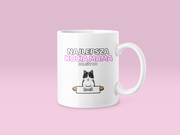 Kubek Najlepsza Kocia Mama – Personalizowana - obrazek 2