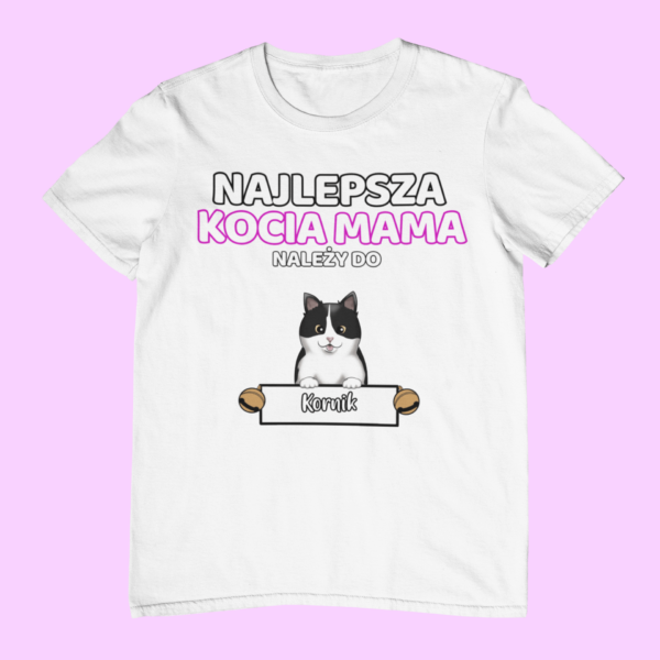 Koszulka Najlepsza Kocia Mama – Personalizowana - obrazek 2