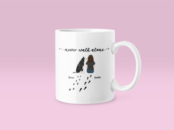 Never Walk Alone - Koszulka z twoim Psem – Personalizowana