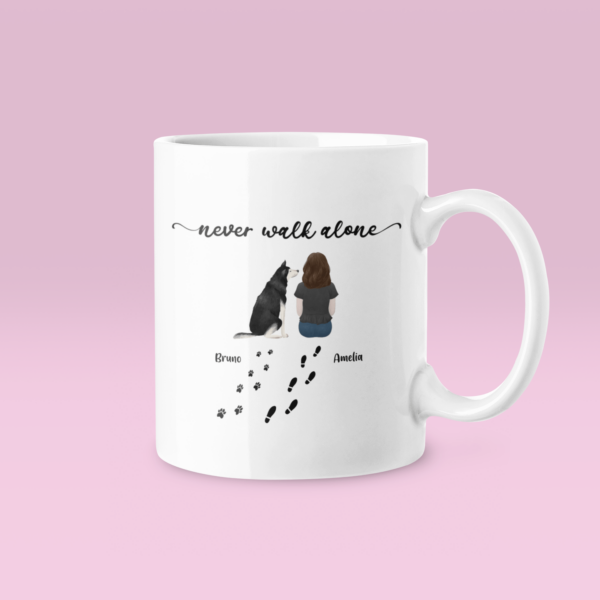 Never Walk Alone - Koszulka z twoim Psem – Personalizowana