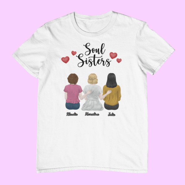 Soul Sisters - Koszulka dla Przyjaciółek - Personalizowana - obrazek 2