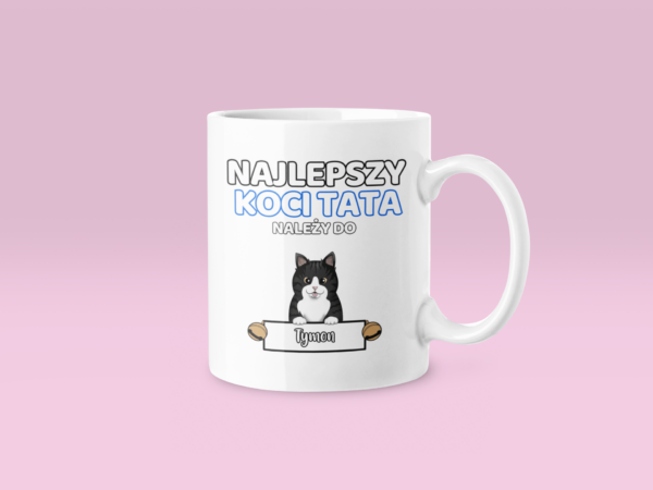 Kubek Najlepszy Koci Tata – Personalizowana - obrazek 2