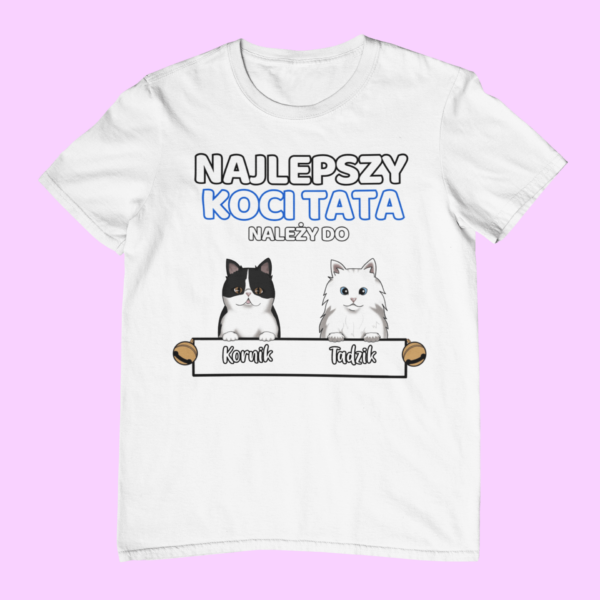 Koszulka Najlepszy Koci Tata – Personalizowana